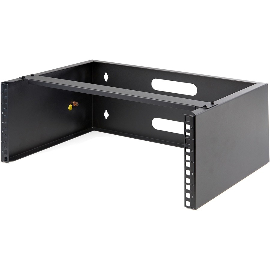 StarTech.com 4U Wall Mount Rack, 14in Deep, 19 inch Wall Mount Network Rack, Wall Mounting Patch Panel Bracket