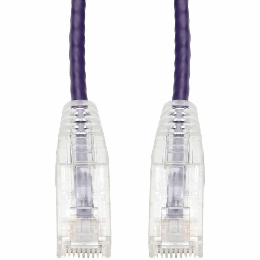 Proline 50ft Purple CAT 6 Slim PVC Ethernet Cable Snagless Clear-Claw RJ-45