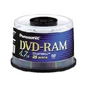 Panasonic LM HS47V25 - DVD-RAM x 25 - 4.7 GB - storage media