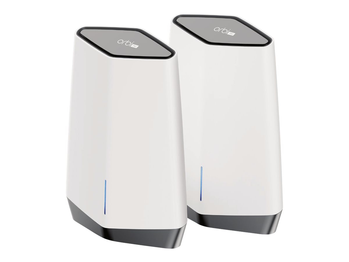NETGEAR Orbi Pro SXK80B4 - Wi-Fi system - Wi-Fi 6 - Wi-Fi 6 - desktop, wall-mountable, ceiling-mountable