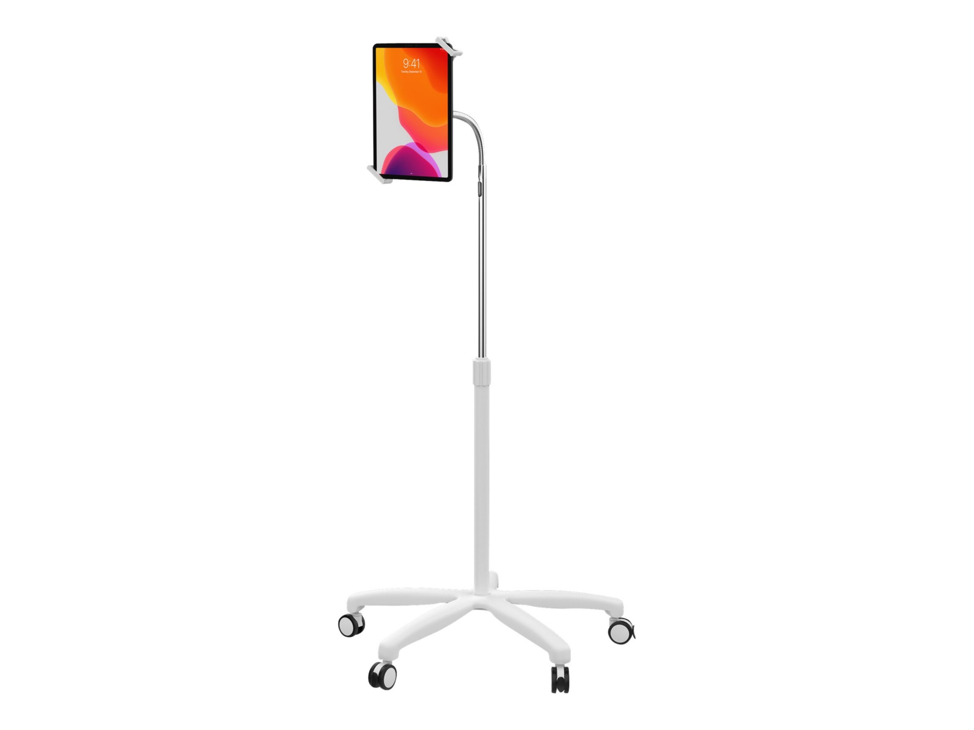 CTA Digital Heavy-Duty Medical Mobile Floor Stand for 7-13 Inch Tablets (Wh