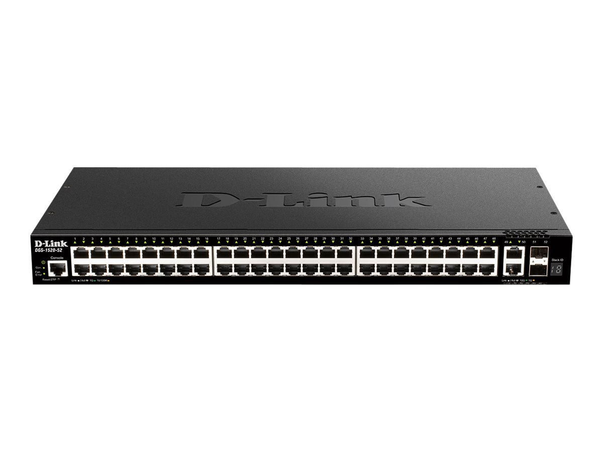 D-Link DGS 1520-52 - switch - 52 ports - smart - rack-mountable