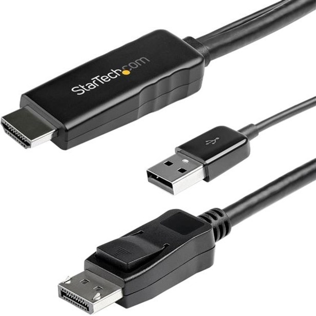 StarTech.com 2m (6ft) HDMI to DisplayPort Cable 4K 30Hz - Active HDMI 1.4 t