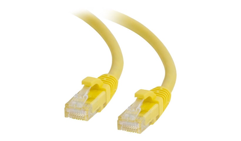 C2G 1ft Cat6a Snagless Unshielded (UTP) Network Patch Ethernet Cable-Yellow - patch cable - 30.5 cm - yellow