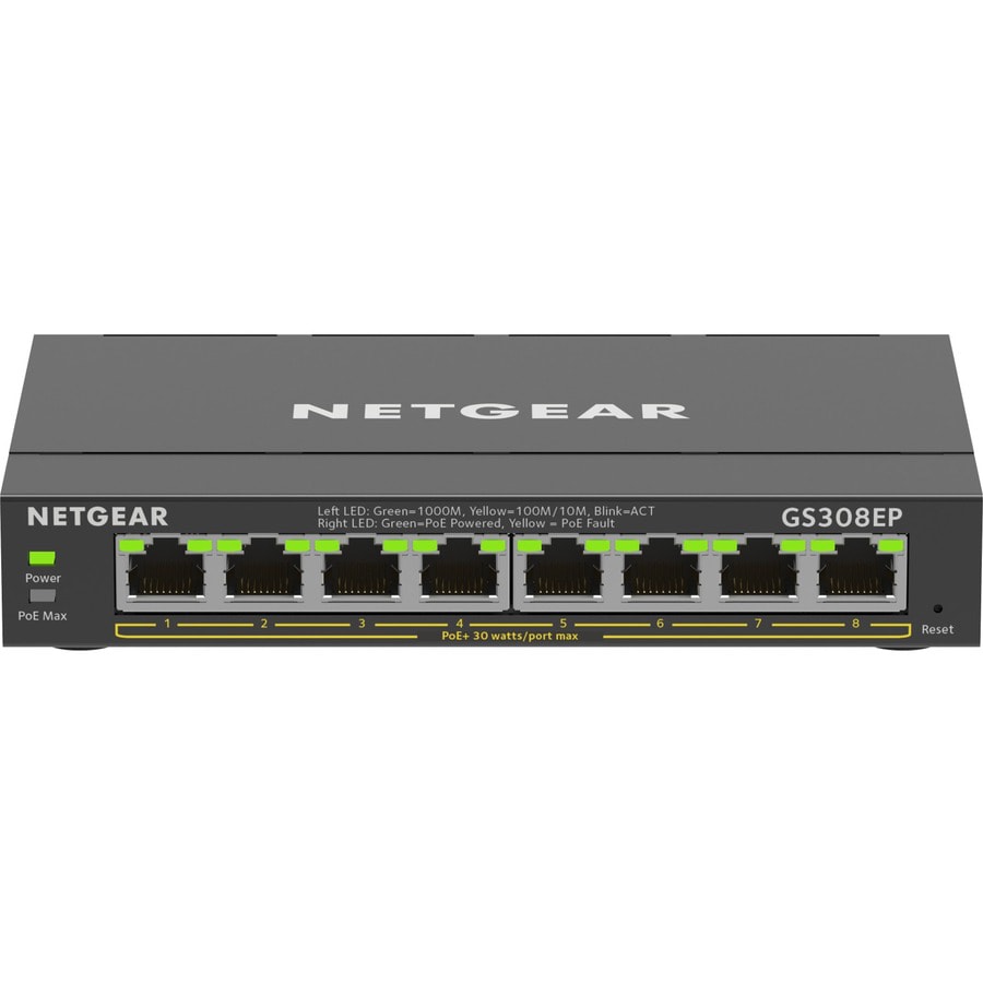 netgear 8 port gigabit ethernet poe  smart managed plus switch