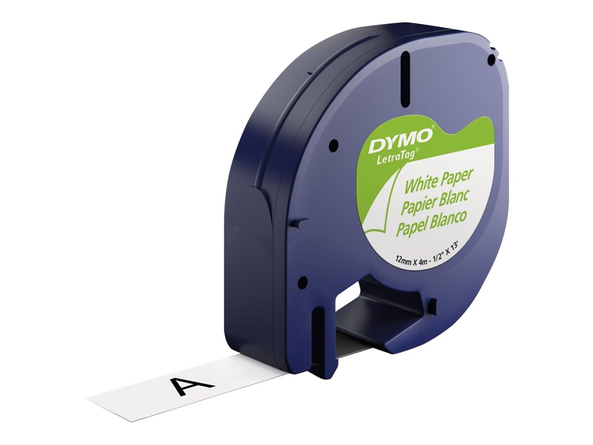 Dymo LetraTAG - label tape - 2 cassette(s) - Roll (1.2 cm x 4 m)