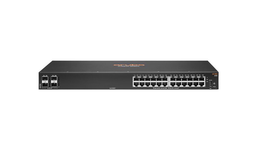 HPE Aruba 6100 24G 4SFP+ Switch - commutateur - 28 ports - Géré - Montable sur rack
