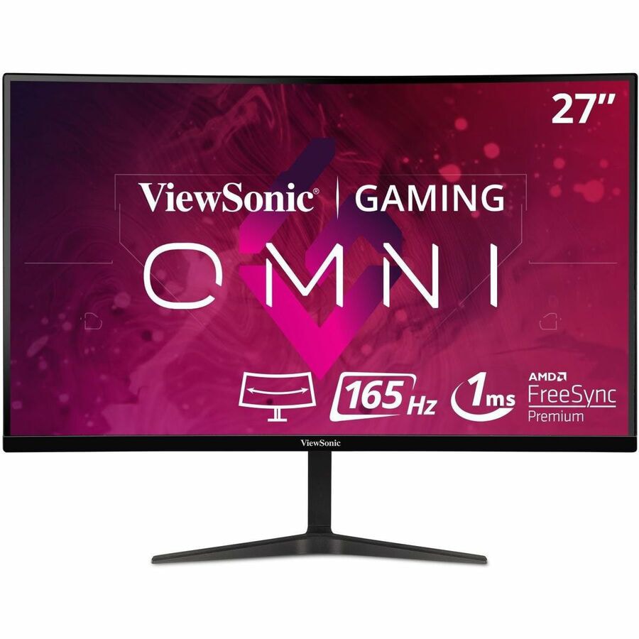 ViewSonic OMNI VX2718-PC-MHD - 27 Inch Curved 1080p 1ms 165Hz Gaming Monitor with Adaptive Sync - 250 cd/m² - 27"