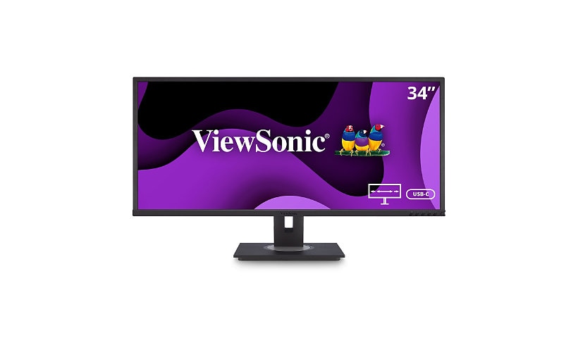 ViewSonic Ergonomic VG3456 - 21:9 UltraWide WQHD 1440p Monitor with Built-In Docking, USB-C, RJ45 - 300 cd/m² - 34"