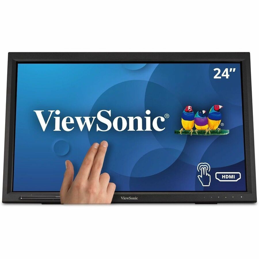 ViewSonic TD2423d - 1080p 10-Point Multi IR Touch Screen Monitor with HDMI, VGA, USB, DisplayPort - 250 cd/m² - 24"