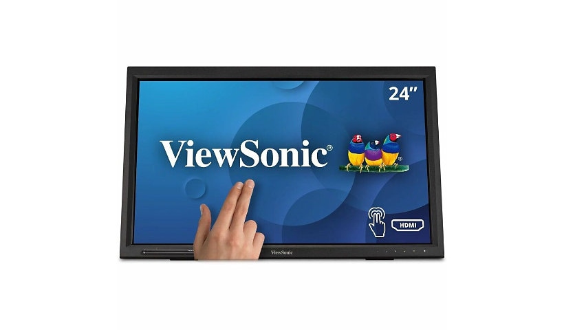 ViewSonic TD2423d - 1080p 10-Point Multi IR Touch Screen Monitor with HDMI, VGA, USB, DisplayPort - 250 cd/m² - 24"
