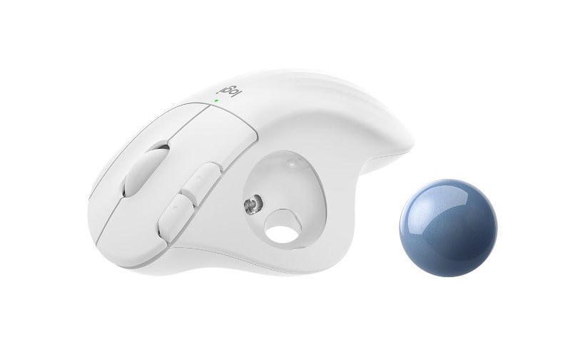 Logitech Ergo Series ERGO M575 - boule de commande - 2.4 GHz, Bluetooth 5.0 LE - blanc cassé