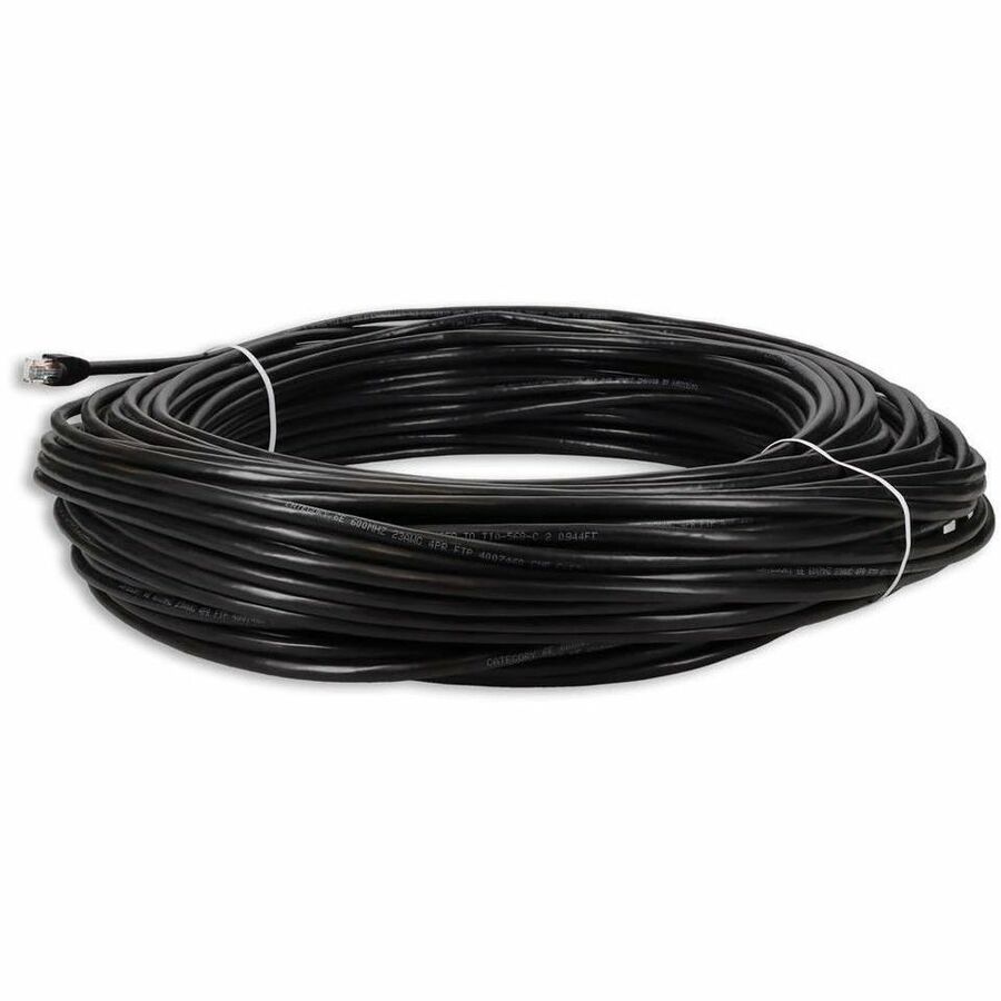 Proline 100ft Black CAT 6 PVC Ethernet Cable Snagless Bubble Boot Outdoor R