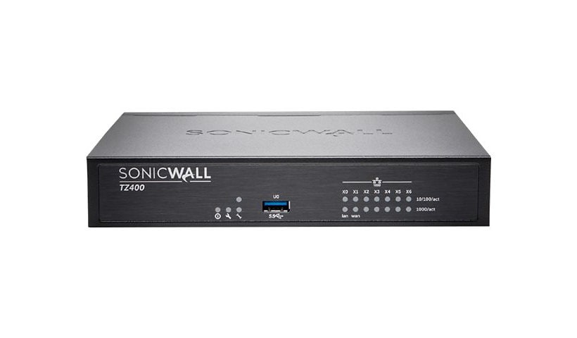 SonicWall TZ400 - security appliance - with 3 years SonicWALL Advanced Gateway Security Suite