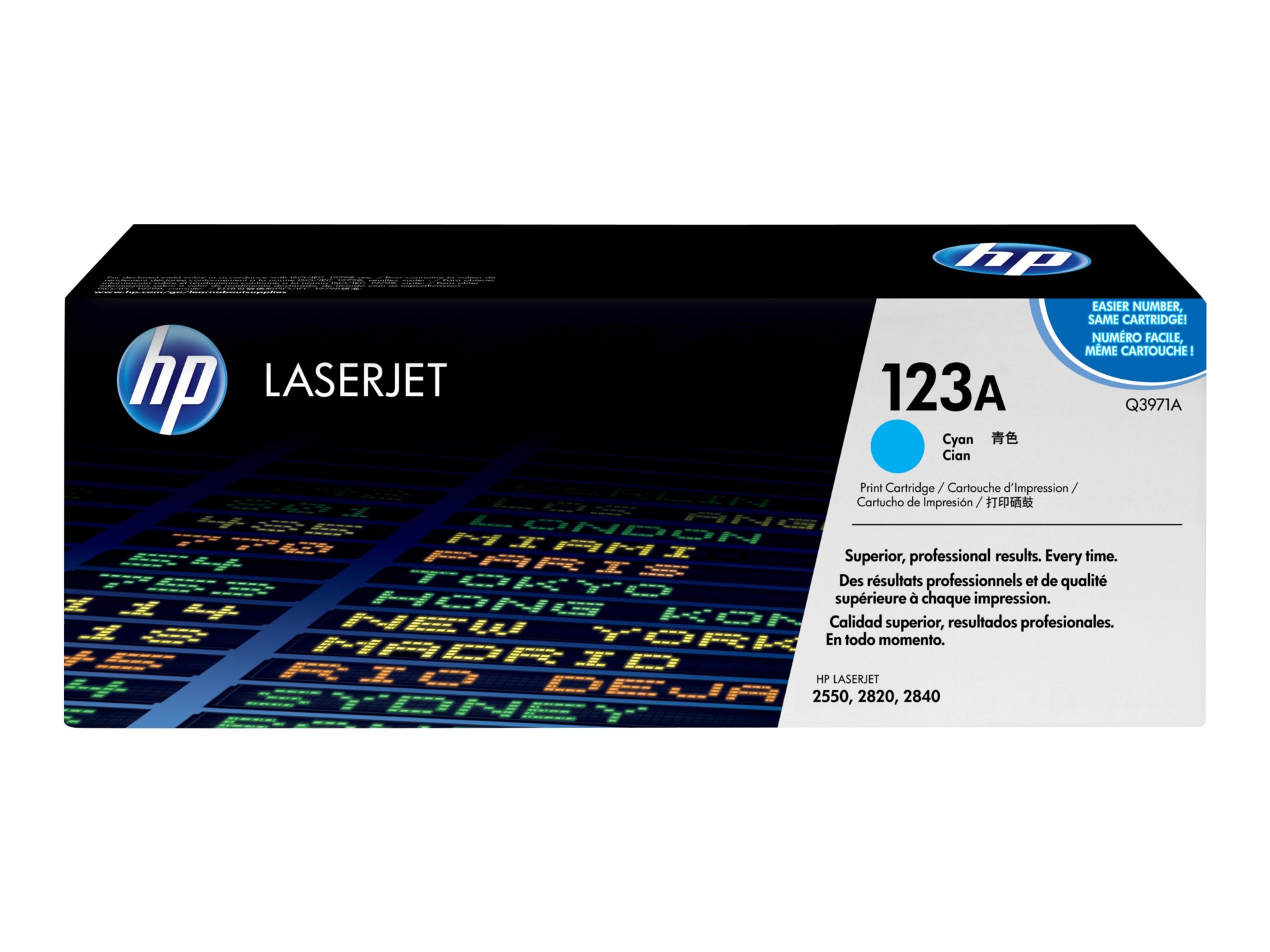 HP 123A (Q3971A) Cyan Original LaserJet Toner Cartridge     
