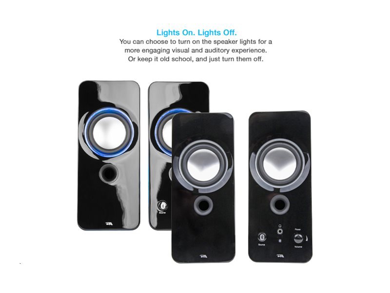 Cyber Acoustics CurveLight.series CA-SP29BT - speakers - wireless