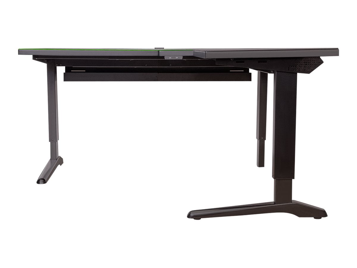 Thermaltake ToughDesk 500L RGB Battlestation - sit/standing desk - L-shaped - black
