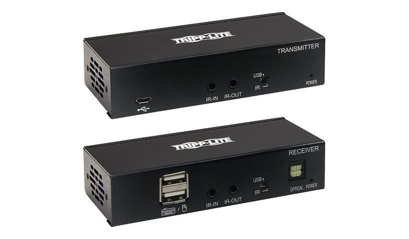 Tripp Lite DisplayPort over Cat6 KVM Extender Kit, Transmitter and Receiver, USB, 4K 30Hz, DP1.2a, PoC, HDCP 2.2, 230