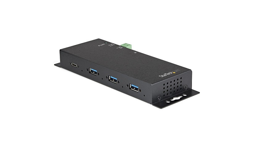 StarTech.com 4 Port USB C Hub 10Gbps - Metal Industrial USB 3.2/3.1 Gen 2 Type-C Hub - 3xA/1xC - ESD