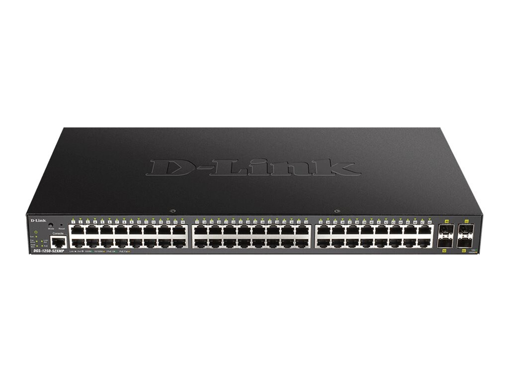 D-Link DGS 1250-52XMP-6KV - switch - 52 ports - smart - rack-mountable