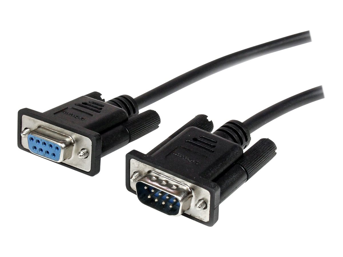 StarTech.com 1m Black Straight Through DB9 RS232 Serial Cable - DB9 RS232 Serial Extension Cable - Male to Female Cable