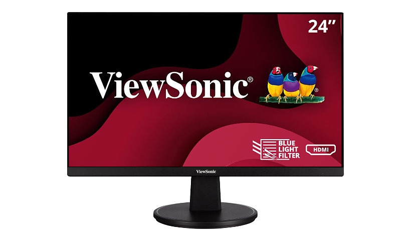 ViewSonic VA2447-MH - 1080p Monitor with Ultra-Thin Bezel, AMD FreeSync, 75Hz, Eye Care, and HDMI, VGA - 250 cd/m² 24"