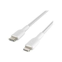 Belkin BoostCharge Braided USB-C to Lightning Cable (1 meter / 3.3 foot, White)