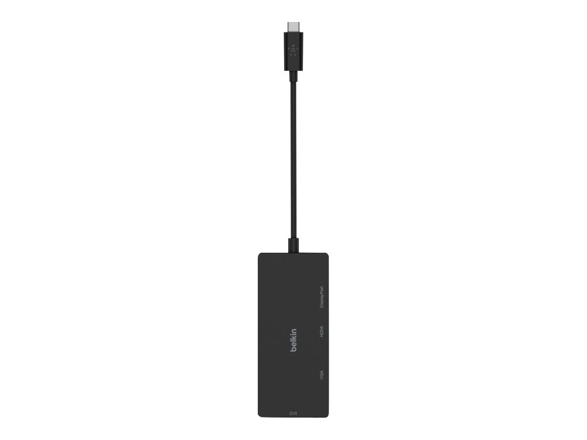 Belkin USB-C Multiport Video Adapter 4k DP 4k HDMI VGA DVI - Black