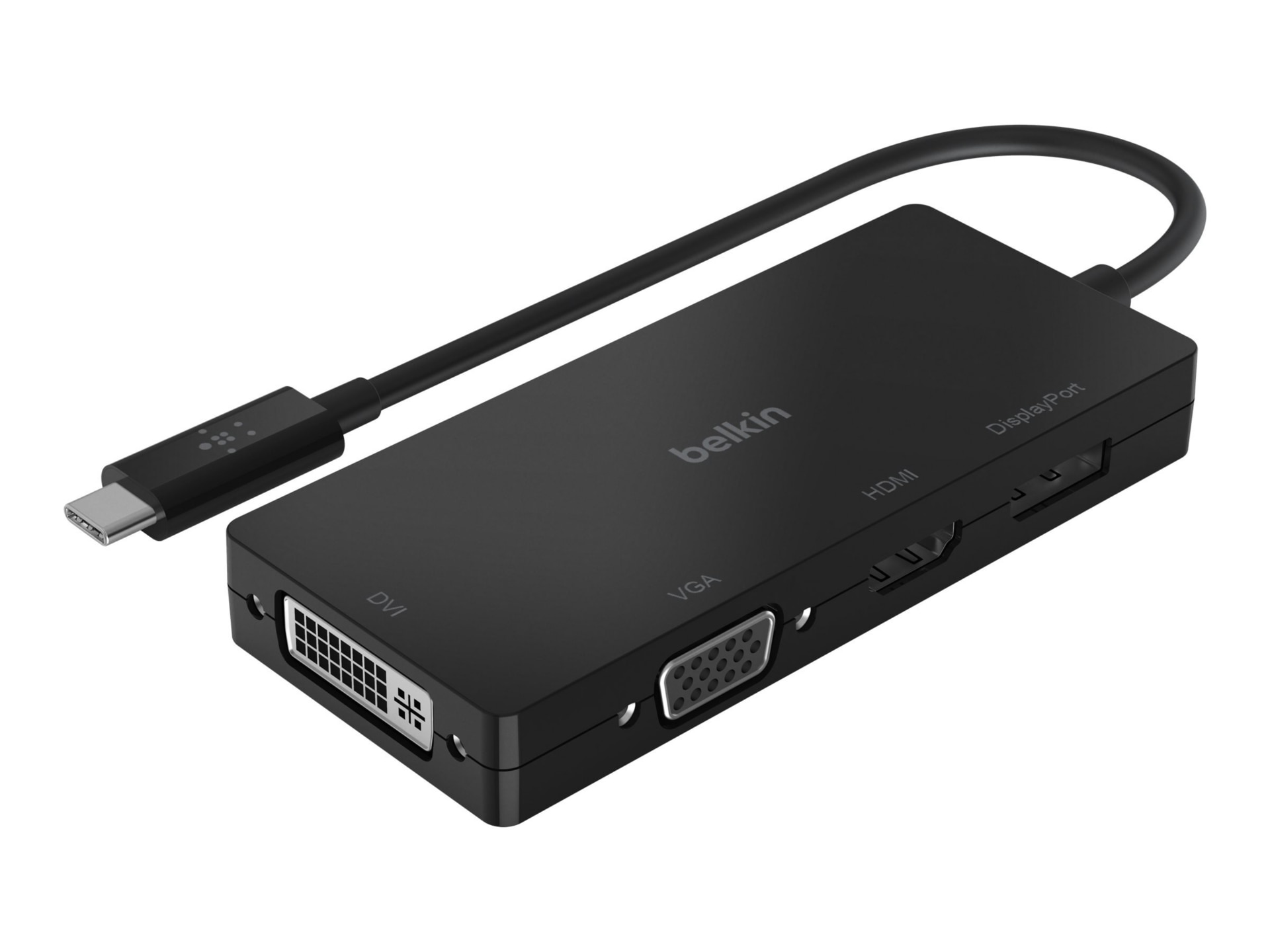 Belkin USB-C Multiport Video Adapter with DisplayPort, HDMI, VGA, and DVI