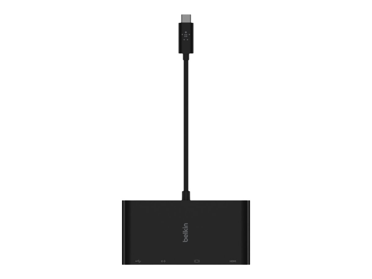 Belkin USB-C Multiport Adapter, USB-C to HDMI - USB A 3.0 - VGA - Ethernet, up to 100W Power Delivery, up 4k Resolution