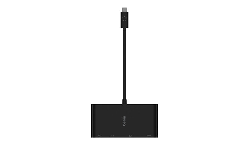 Belkin USB-C Multiport Adapter, USB-C to HDMI - USB A 3,0 - VGA - Ethernet, up to 100W Power Delivery, up 4k Resolution