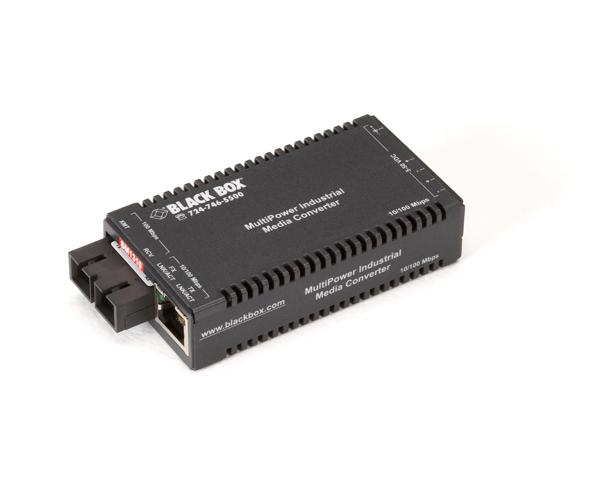 FST ETH IND MED CONV COP to 100Mbps SM FBR, HRD, 1310nm, 40km, SC