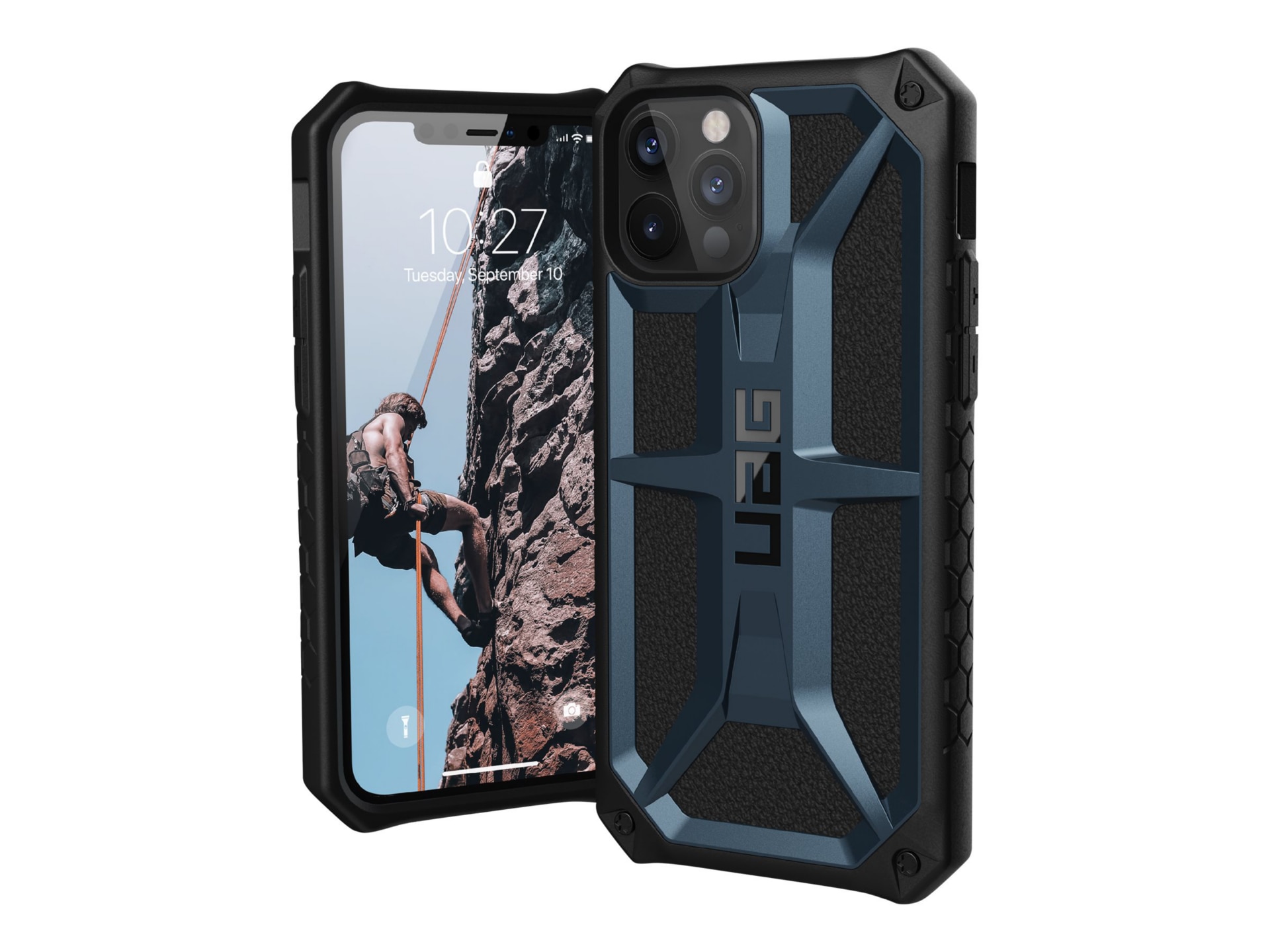 UAG Rugged Case for iPhone 12/12 Pro 5G [6.1-inch] - Monarch Mallard - back cover for cell phone