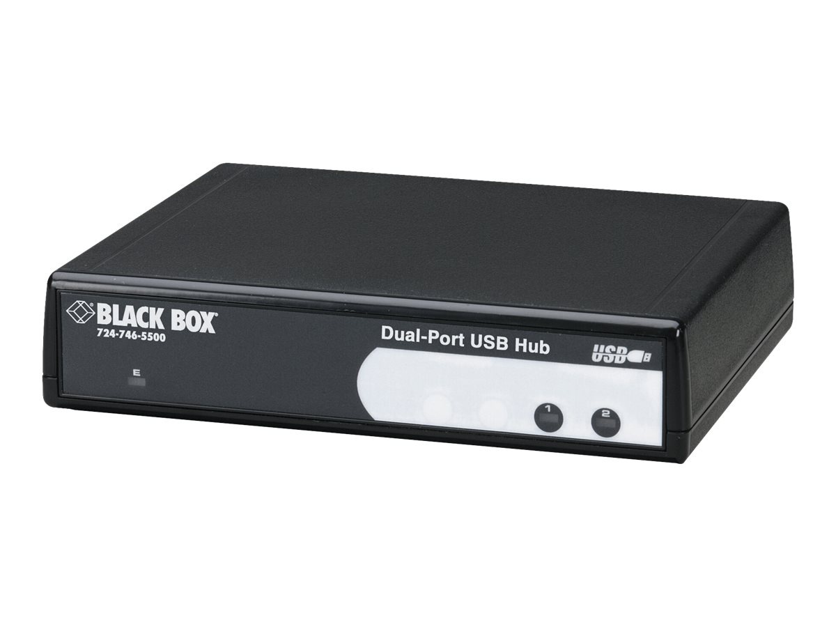 Black Box Dual-Port USB Hub - serial adapter - USB - RS-232 x 4