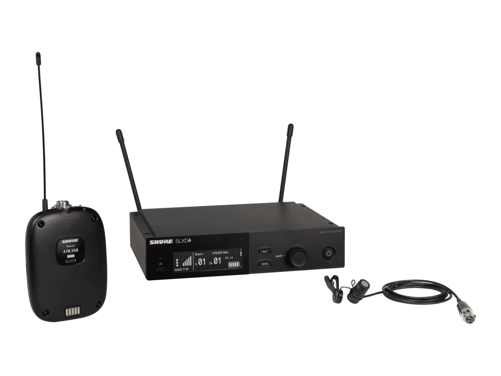 Shure SLX-D Wireless System SLXD14/85 - G58 Band - wireless microphone syst