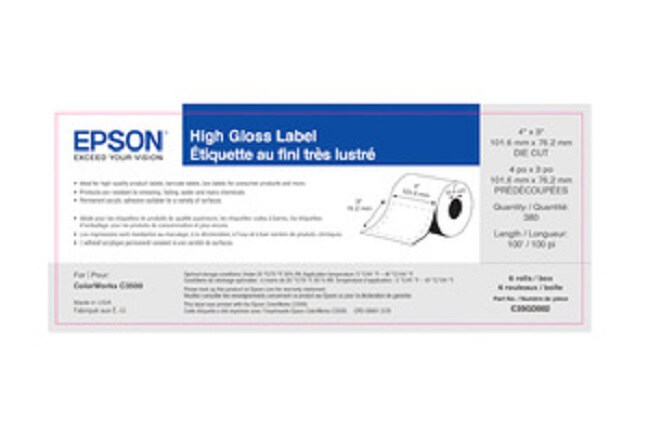 Epson - die cut labels - high-glossy - 380 label(s) -