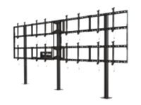 Peerless-AV Modular Video Wall DS-S555-4X2 mounting kit - for 8 LCD displays - black