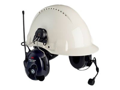 3M PELTOR LiteCom Plus Headset with Hard Hat Attached two-way radio - FRS/BRS