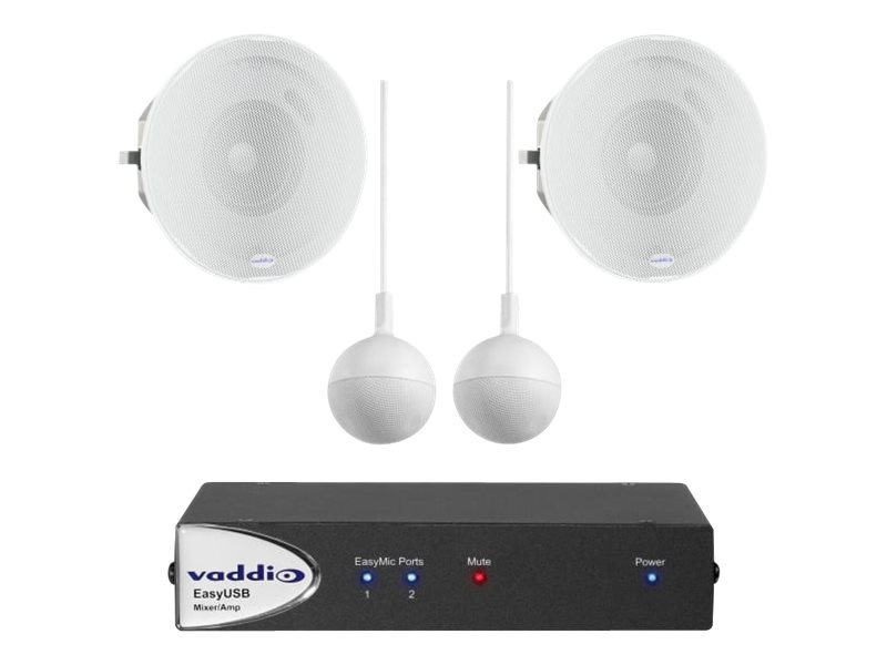 Vaddio EasyTALK USB Camera Conferencing Audio Kit - Includes Two Microphones, Two Speakers, and Mixer