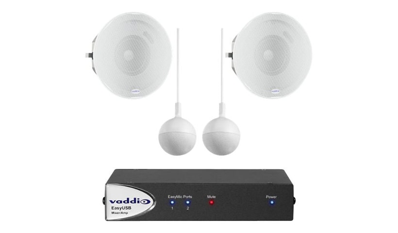 Vaddio EasyTALK USB Camera Conferencing Audio Kit - Includes Two Microphones, Two Speakers, and Mixer