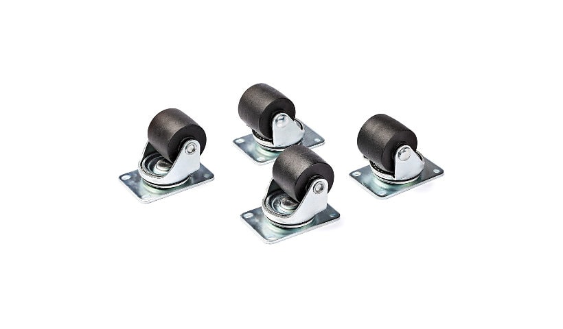 StarTech.com Heavy Duty Server Rack Casters - Set of 4 M6 Casters - 45x75mm Pattern - Replacement