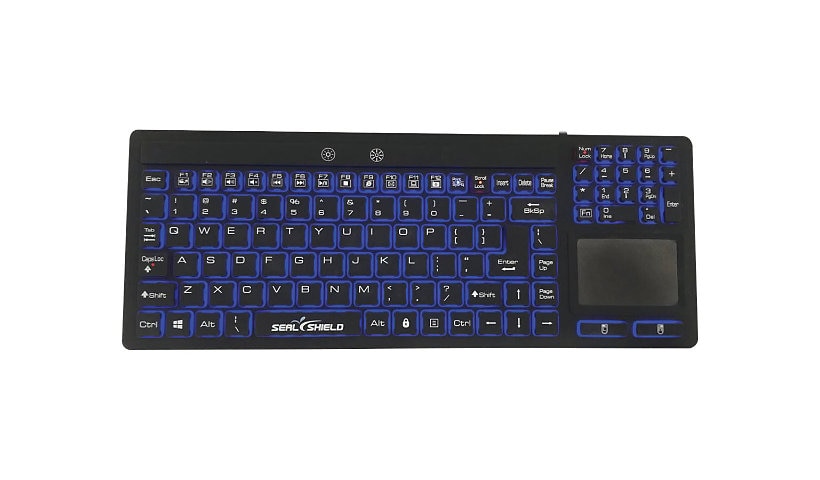 Seal Shield Seal Touch Glow Waterproof - keyboard - with touchpad - QWERTY