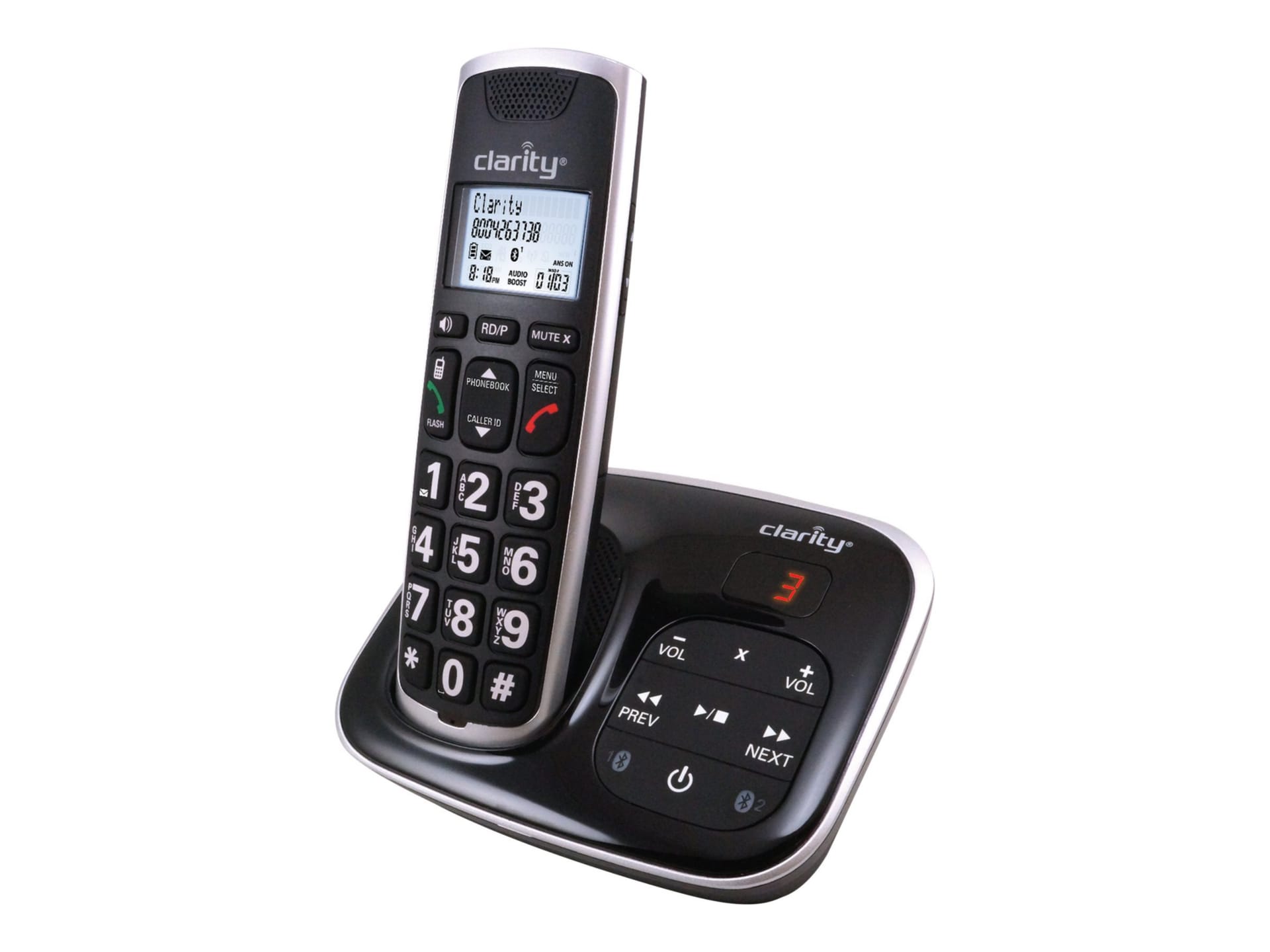 Clarity BT914 - cordless phone - answering system - with Bluetooth interfac