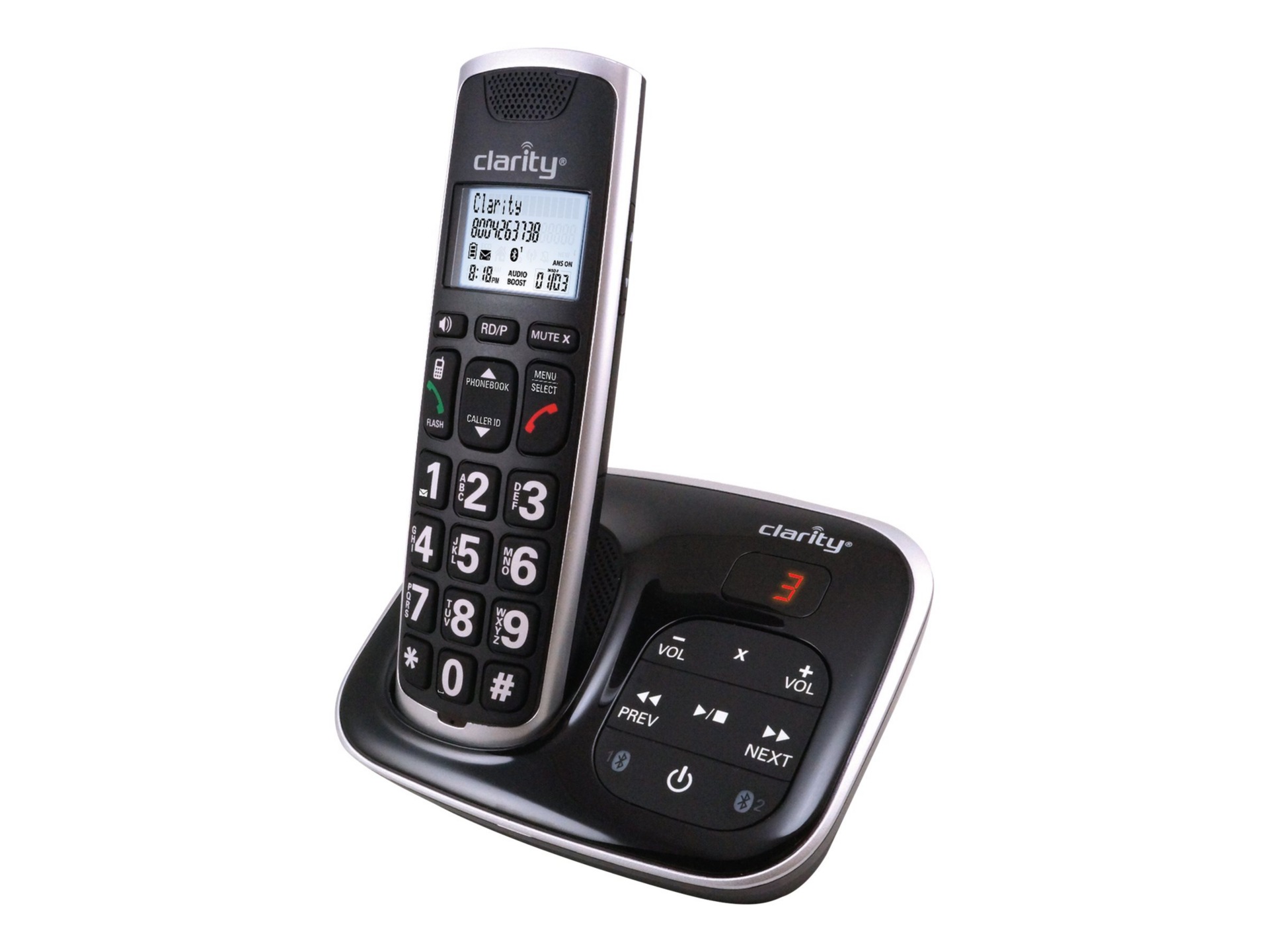 Clarity BT914 - cordless phone - answering system - with Bluetooth interface with caller ID