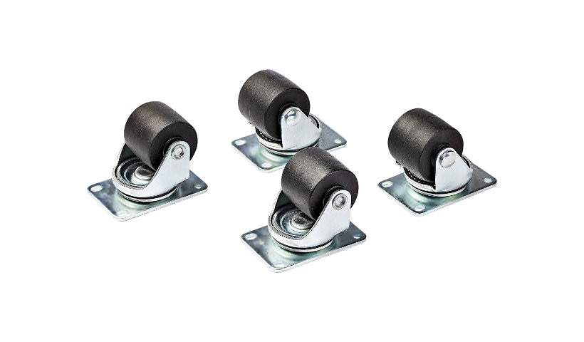 StarTech.com Heavy Duty Casters for Server Racks/Cabinets, Set of 4 Universal M6 2-inch Caster Wheels Kit, 45x75mm