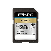PNY Elite-X - flash memory card - 128 GB - SDXC UHS-I