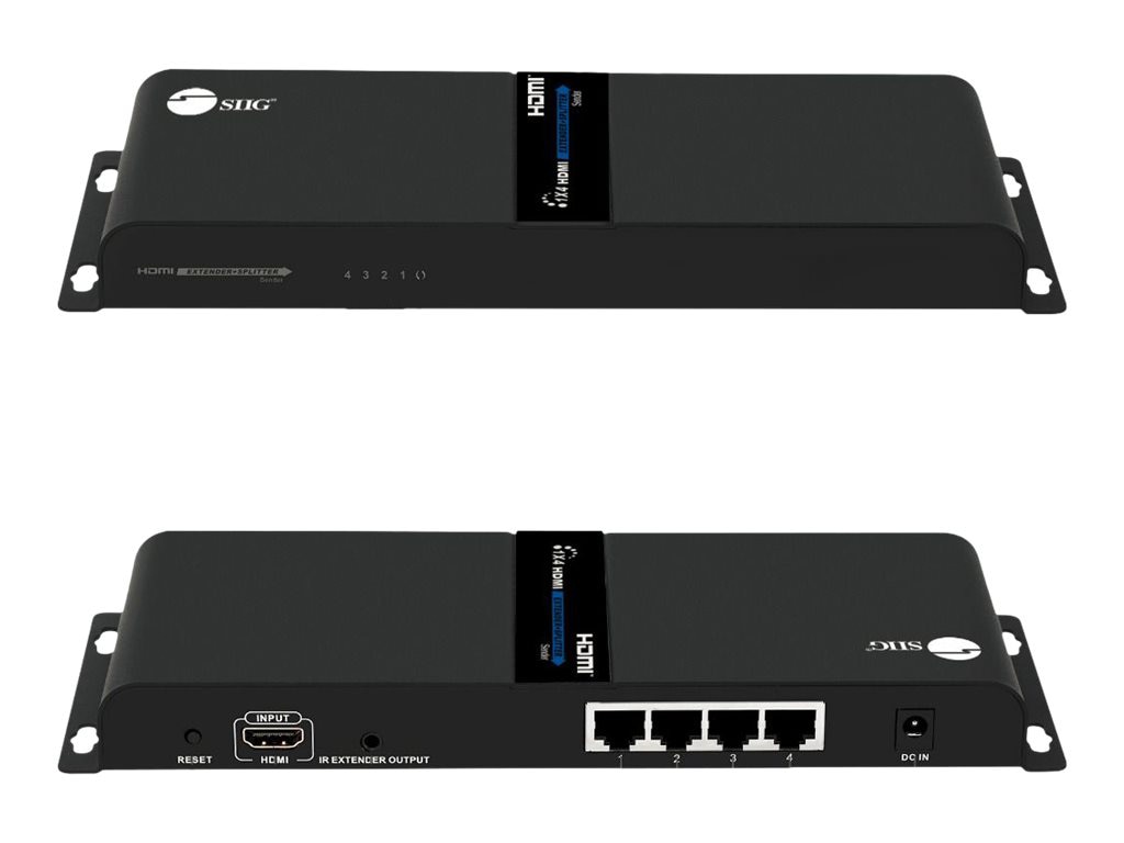 Thumbnail 5 of 7 for SIIG 1x4 1080p HDMI Splitter HDbitT over IP Extender Kit - transmitter + 4 receivers - video/audio/infrared extender -