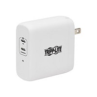 Tripp Lite USB C Wall Charger 2-Port Compact Gan Technology 68W PD3.0 White
