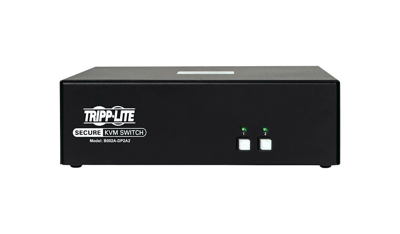 Tripp Lite Secure KVM Switch 2-Port Dual-Monitor DisplayPort 4K NIAP TAA