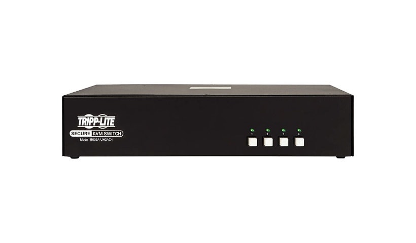 Tripp Lite Secure KVM Switch 4-Port Dual-Monitor HDMI 4K NIAP CAC PP3.0 TAA
